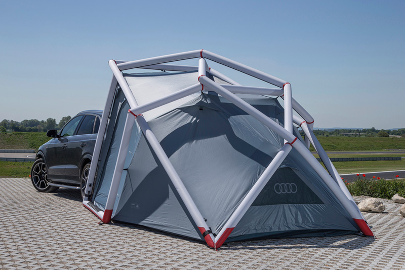 Illustration for article titled Double The Size Of Your Audi Q3 With This Space-Age Inflatable Tent